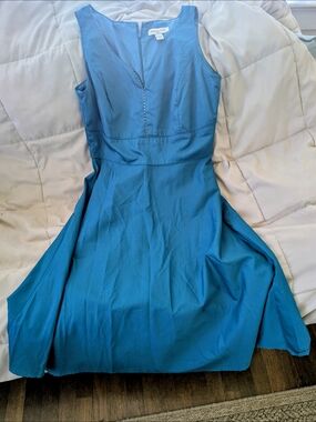 Amanda Smith Teal Sleeveless Midi Dress